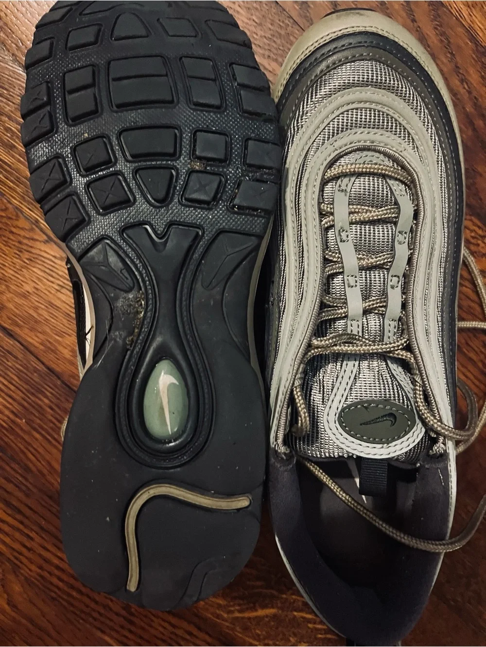 Nike women’s Air Max 97 in Olive Green . Size 8.5. Gently used.